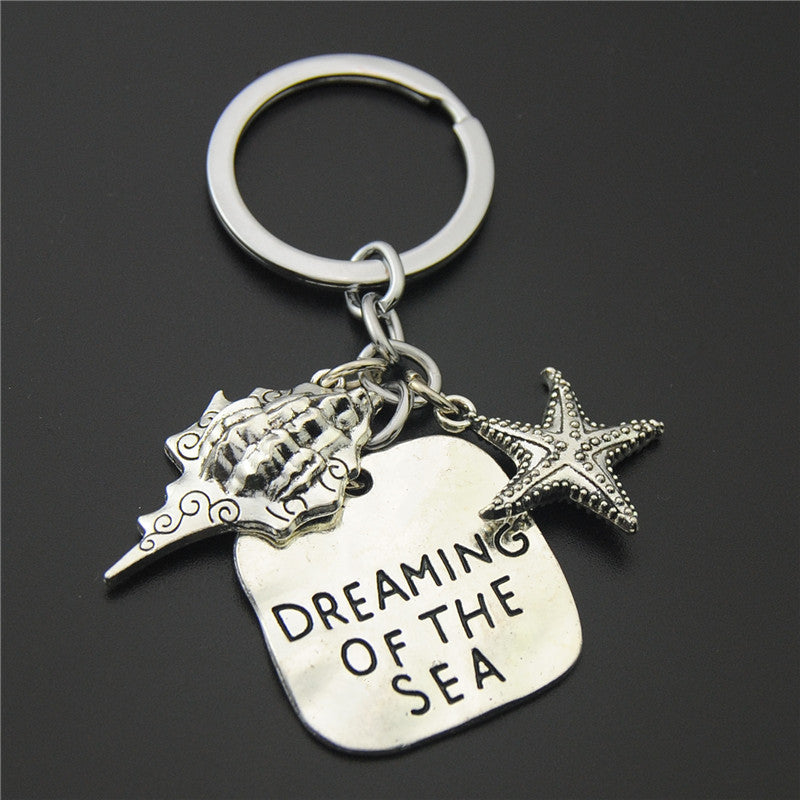 Wholesale Alloy Antique Silver Plated Football Keychain